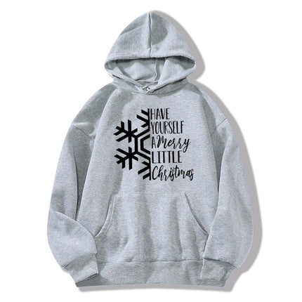 HAVE YOURSELE snowflake printed hooded hooded vests autumn and winter European and American men's and women's jackets foreign trade cross-border
