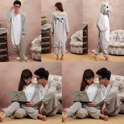 Cross-Border New Flannel Pajamas Zebra Tigger Cartoon One-Piece Couple Cute Home Clothes Mixed Batch