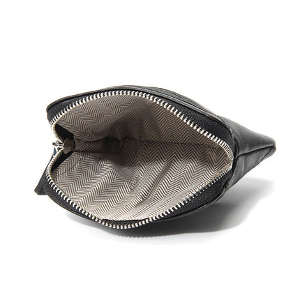 Genuine Leather Card Holder new sheepskin rhombus small mini women's solid color coin bag earphone storage zipper coin purse