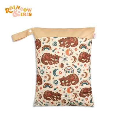Ins Baby Stroller Storage Hanging Bag Cross-border Hot Selling Baby Diaper Bag Wetbag Dry and Wet Separation 30*40