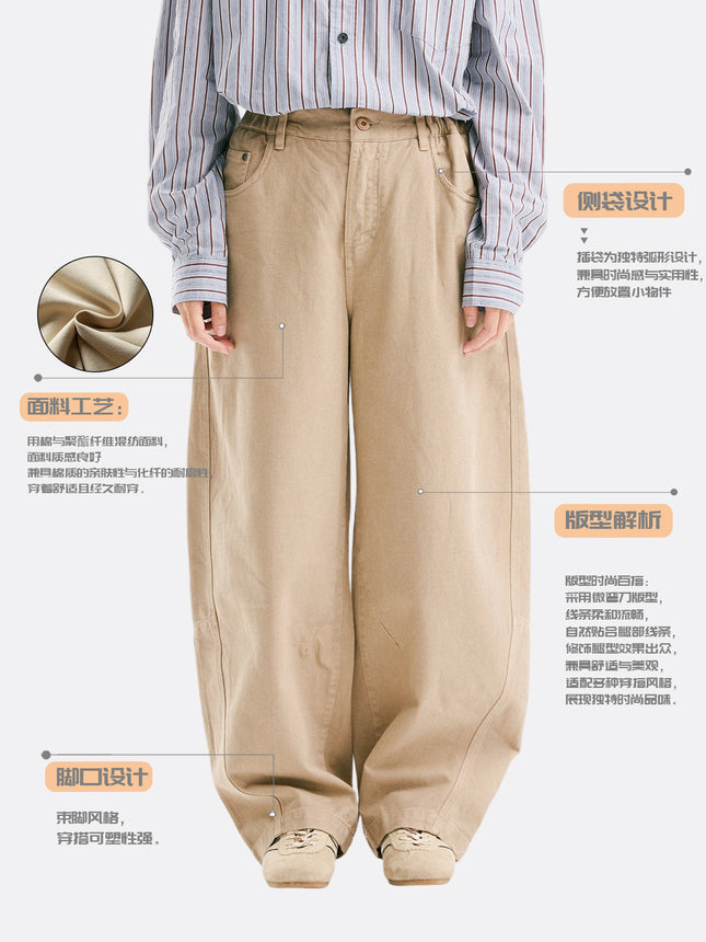 Black Fleet American Retro Small Curved Knife-Style Washed Casual Pants Unisex Loose Straight-Leg Long Pants Workwear