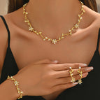 Golden three-piece set
