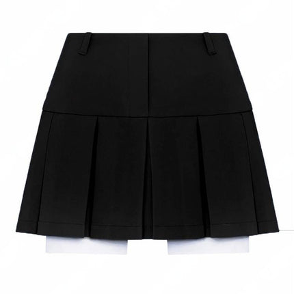 Ins Amazon Hot Selling Women's Two-Piece Short Skirt Suit Double-Breasted Short Suit Jacket Pleated Mini Skirt