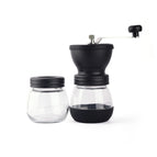 Sw-117 set of glass double jars + small brush