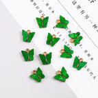 Length 13mm width 12.5mm aperture about 2mm 4/bag / Dark green