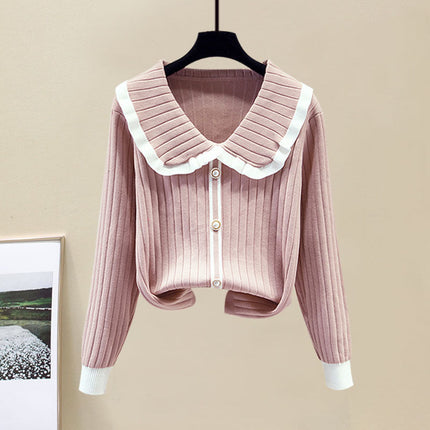 Plus Size Women's Spring and Autum Suit Women's 2025 New Knitted Sweater Slimming Look Versatile Denim Skirt Two-Piece Set