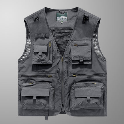 Vest Custom Printing LOGO Outdoor Mountaineering Camping Function Luya Multifunctional Summer Tooling Photography Vest