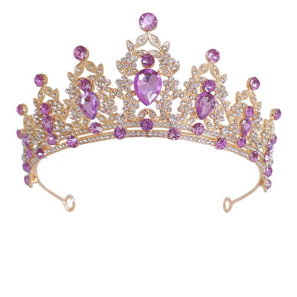 Korean Children's Crown Performance Headwear Alloy Rhinestone Hair Hoop Princess Style Hair Accessories Baking Jewelry