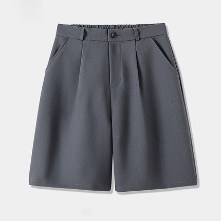 2025 Summer Thin Breathable Unisex Five-Point Shorts Solid Color Loose Casual Comfortable Suit Shorts
