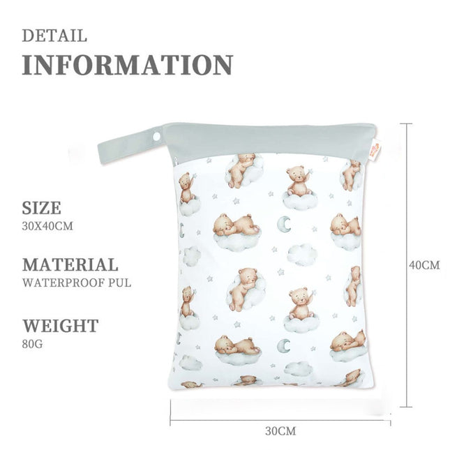 INS Baby Room Diaper Wetbag PUL Hanging Storage Bag Dry Wet Separation 30x40cm 25 Colors Multipurpose Travel Bedroom / Sac Couches Wetbag PUL Suspendu Séparation Sec Humide 30x40cm 25 Coloris Multifonction Voyage Chambre Bébé Style INS