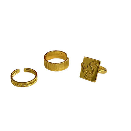 s925 sterling silver plated ring Women's wholesale niche women's high-end sense ins style simple ring light luxury retro ring wholesale