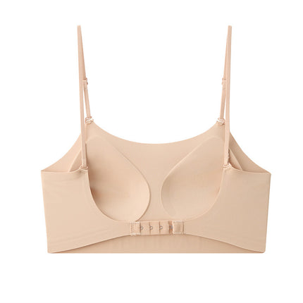 Liquid Foundation Skin Color Invisible Beauty Back Bra Women's One-Cup Thin Seamless Big Breasts Slimming Bra No Rims Vest