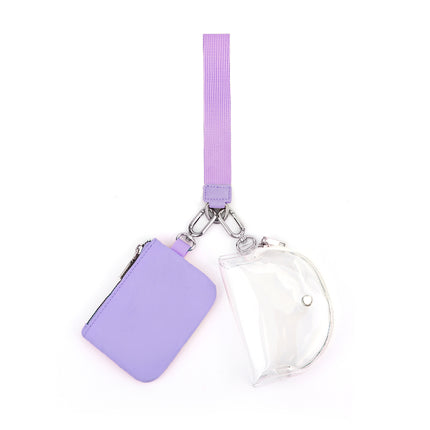 In stock Amazon lulu same multi-functional fashion women's wrist bag portable simple bank card mini coin purse