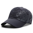 Chinese Dragon-Navy Blue / Adjustable fit 56-59cm head circumference