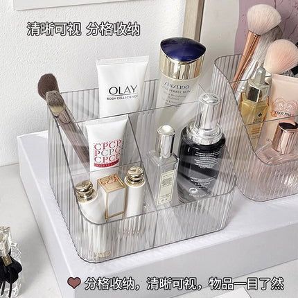 Cosmetic Storage Box Desktop Dressing Table Skin Care Lipstick Makeup Brush Girl High-end Transparent Storage Rack