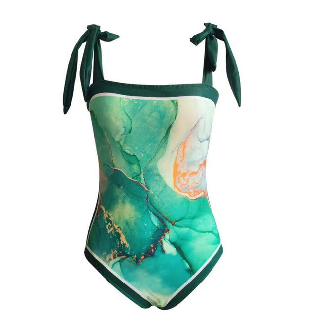One-piece swimsuit two-piece 2023 Amazon European and American conservative beach skirt shawl blouse bikini swimsuit suit