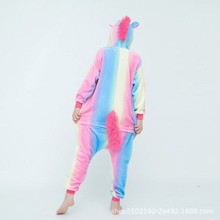 Mixed batch autumn and winter flannel cartoon one-piece pajamas home performance clothes toilet version adult home clothes pajamas