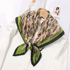 L024-216-01 green / 70cm wrinkled square towel