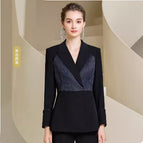 Black Stitching Suit / S