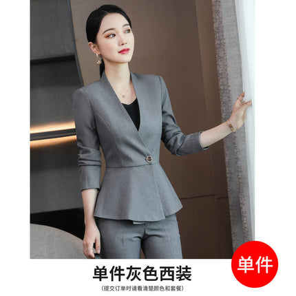 Professional Dress Temperament Goddess Fan suit Suit FormaTIONAL Suit Beauty Salon Front Desk Tooling Hotel Manager Work Clothes High-end