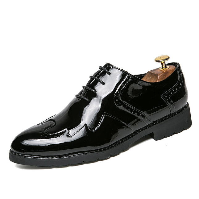 Men's Shoes 2025 New Leather Shoes Trendy Shoes British Casual Hairstylist Shoes Men's Genuine Leather