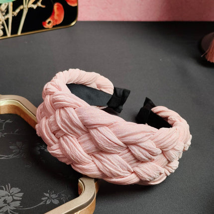 Korean-Style Simple Wide-Brimmed Braided Hairband with a High-End Feel, Specifically for Face Washing, High-Top Hair Clip Wholesale