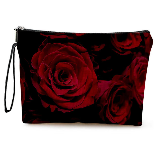A generation of black rose cosmetic bag ladies lipstick cosmetic bag outdoor multi-functional portable storage bag cross-border