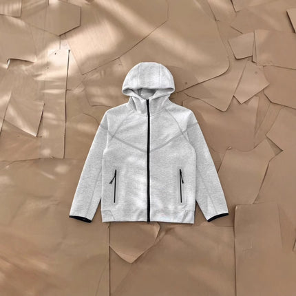 2025 New Air Layer Hooded Zipper Long Sleeve Reflective Strip Jacket 754
