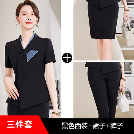 Business Suit suit Women's Summer Temperament High-end Beautician Beauty Salon Tooling Jewelry Store Front Desk Work Clothes