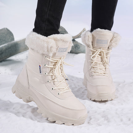 Shoe Factory Wholesale New Winter High-Top Non-Slip Plus Velvet Women's Boots High Boots Women's Snow Boots Fashionable Warm Boots