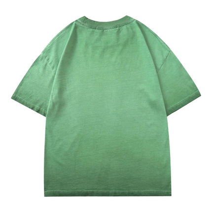 Upsoar Family2025 Summer American High Street Washed Old Heavy 320g Short Sleeve T-shirt for Men and Women