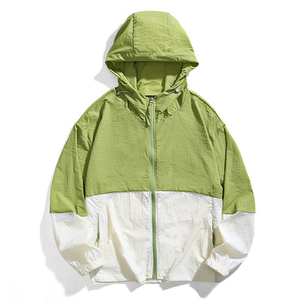Ice Silk Cool Sun Protection Clothing Men's Summer Hooded Jacket Men's Youth Thin Breathable Fishing Outdoor Sun Protection Clothing