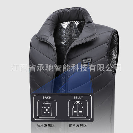 Cross-Border Intelligent Temperature-Controlled Heating Vest USB Interface Constant Temperature Warm Electric Heating Vest Dual-Control Electric Heating Vest