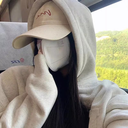 Four Seasons Hat Women's Big Head Baseball Cap Men's Trendy Niche Design Sense All-match Sports Korean Style Cap Shiny Face