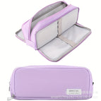 Oxford cloth double-open pencil case [purple]