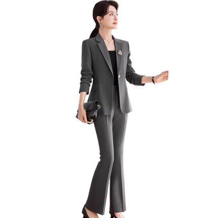 High-end Suit suit Women's Spring Wear Elegant Work Clothes Beauty Salon Business Wear Dress Jewelry Store Front Desk Work Wear