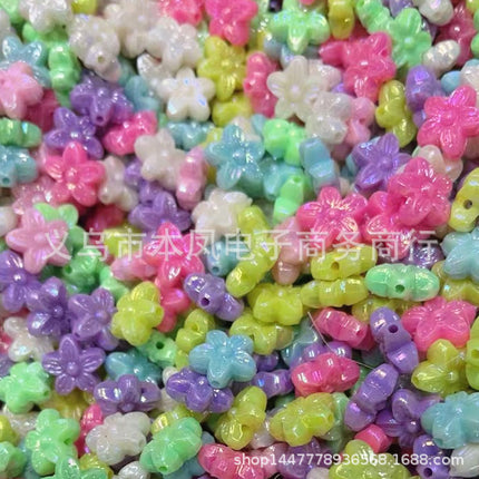 Acrylic light color plated AB colorful diy children beaded material candy AB colorful beads jewelry accessories