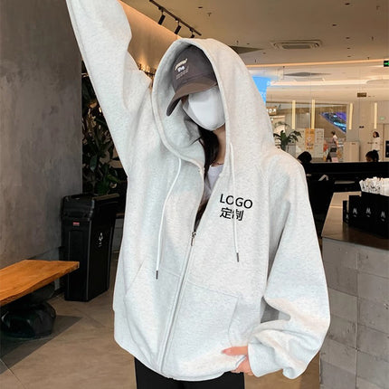 Sweater custom printing figure work clothes coat logo team class clothes diy spring and autumn hooded cardigan custom