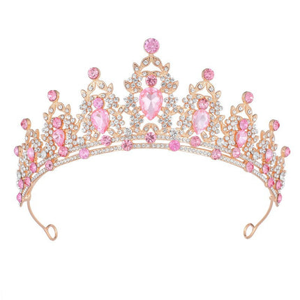 European and American Fashion Birthday Crystal Crown Tiara Decoration Girl Party Photo Internet Celebrity Atmosphere Props Scene Layout