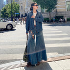Denim blue extended length (pants number: a523 # ) / XS