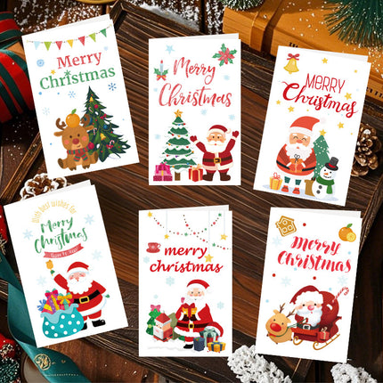 Cross-Border Christmas Greeting Card Blessing Card Cartoon Set with Money Christmas Postcard Decoration with Envelope