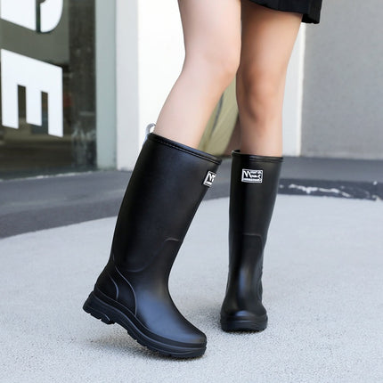Nordic Rain Boots for Women, Korean High-Top Rain Boots, Rubber Shoes, Waterproof, Non-Slip, Water Shoes, Adult Water Boots, Wear-Resistant, Outdoor Functional