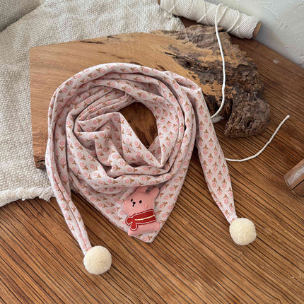 Children's Scarf Autumn and Winter Baby Super Cute Triangle Scarf Baby Warm Scarf Boy Baby Girl Cute Versatile Scarf