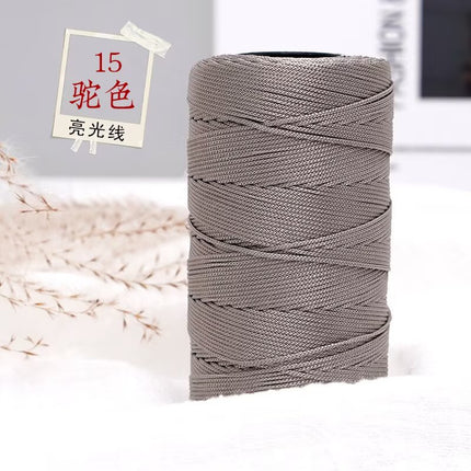 Bright Silk Thread 1mm Thin Thread for Crocheting Bouquets, Bags, Shoes, Handmade 100g Factory Direct Wholesale Knitting Thread
