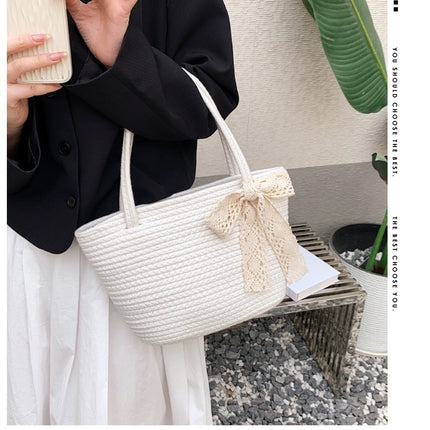 Cotton Woven Shoulder Bag / Sac Épaule Tressé Coton