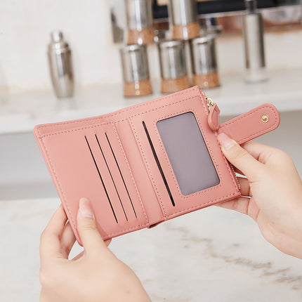 2026 New Style Fresh and Versatile Crocodile Pattern Women's Card Holder Korean Version Mini Portable Folding Short Coin Purse
