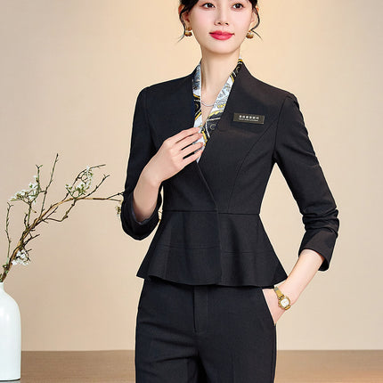 Business attire suit female temperament sales department tooling hotel front desk work clothes beautician jewelry store work clothes autumn