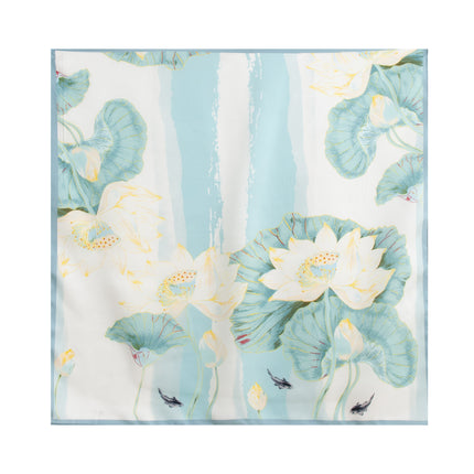 Mulberry Silk Scarf, Old Money Style, Summer Thin Small Scarf, Valentine's Day Gift, Plain Crepe Satin Silk Printed Small Square Scarf
