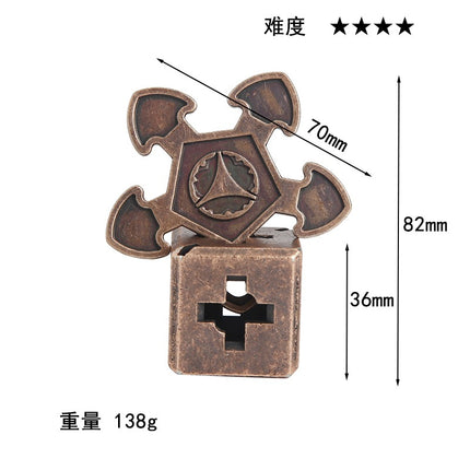 puzzle zinc alloy unlock Kong Ming lock magic alloy educational toys nine-chain intelligence unlock buckle full set