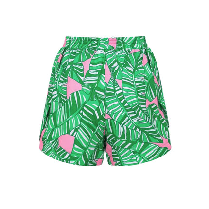 2025 European and American Swimwear New Long-Sleeved Zipper Green Printed Surf Suit Women's Cross-Border Hot Style 25150